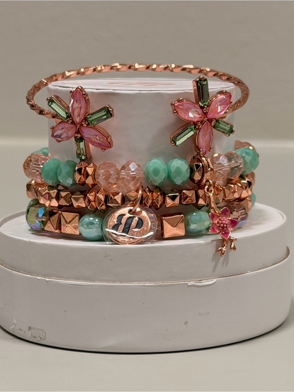 Bomb Party NWT! Rose Gold & Mint Bracelet Set - Spring 2024